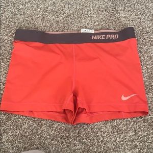 Nike red/organish spandex